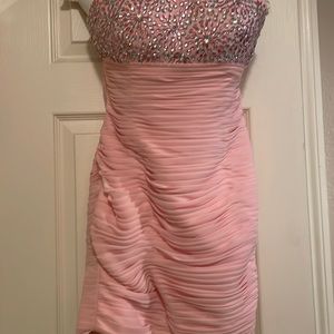 Strapless Pink Prom/Cocktail Dress